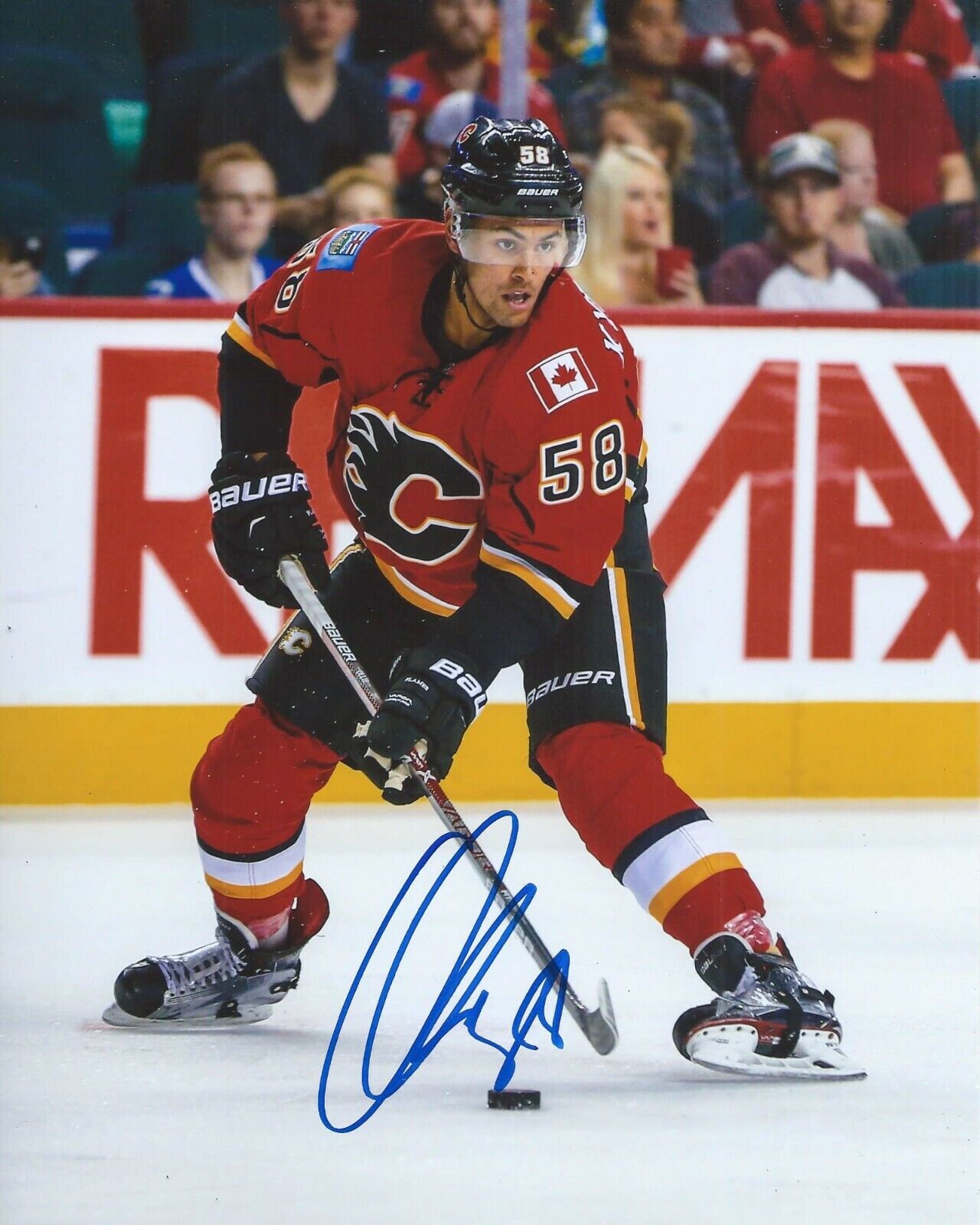 Oliver Kylington Signed 8x10 Photo Poster painting Calgary Flames Autographed COA