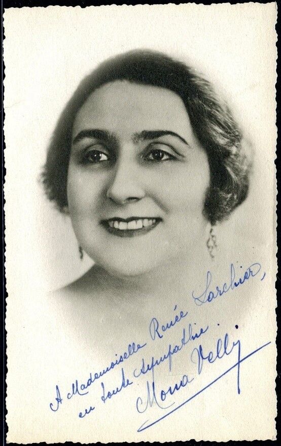 Opera Star MONA VELLI Vintage Signed Photo Poster painting