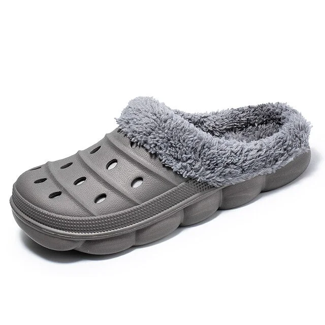 Fluffy Plush Slippers Plus Size EVA Men Clogs Radinnoo.com