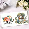 uk.everydayedeals 6Pcs DIY Diamond Painting Greeting Card - Flower Dog