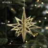 Golden Shimmer Christmas's Tree Hanging Decor Balls