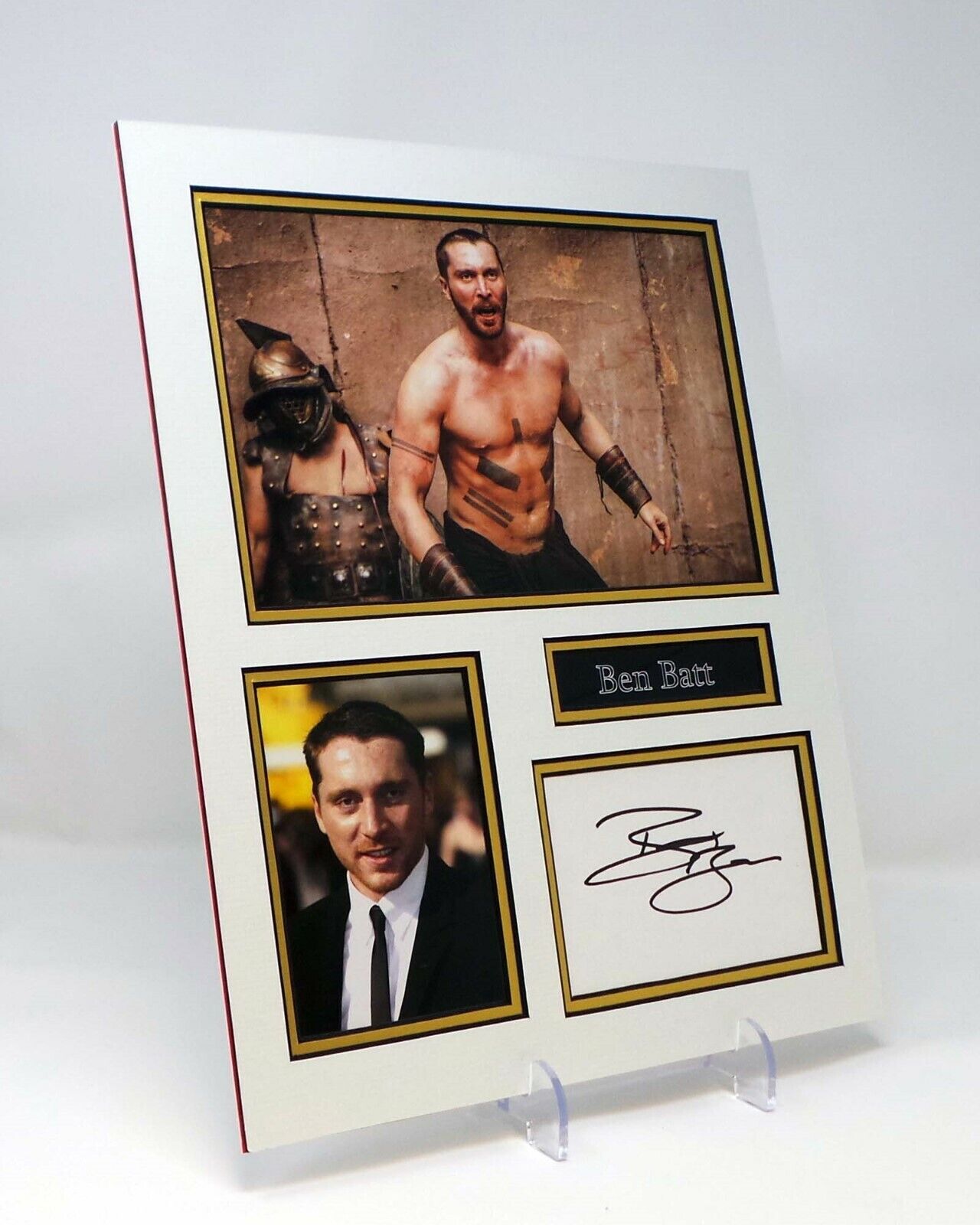 Ben BATT Signed Mounted Photo Poster painting Display AFTAL Spartacus in Barbarians Rising