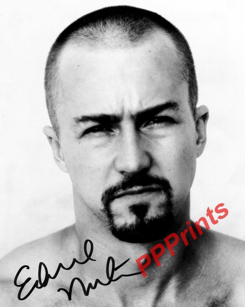 EDWARD NORTON American History X fight AUTOGRAPHED 10X8 SIGNED REPRO Photo Poster painting PRINT