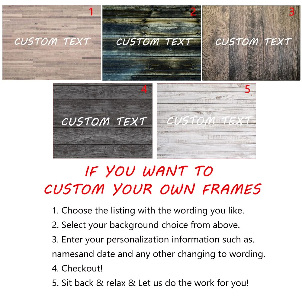 Wood Picture Frame DIY Personalized Photo Frame For Father's Day Gift From Daughter Son Unique Gift Wall Frames With Holder