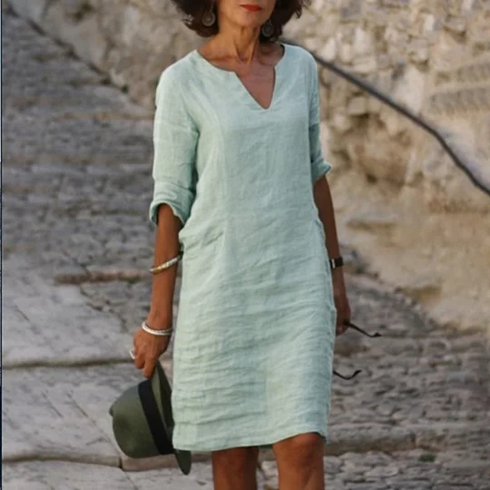 cotton dresses for older women Cotton Dresses For Mature Older Women Over 40, 50, 60, 70