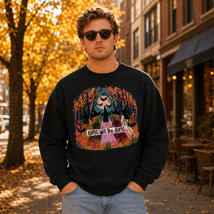 Girls will be Girls ~ Unisex Crewneck Sweatshirts Printed in the USA