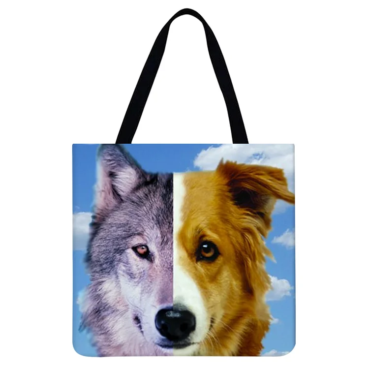 Wolf Dog - Linen Tote Bag