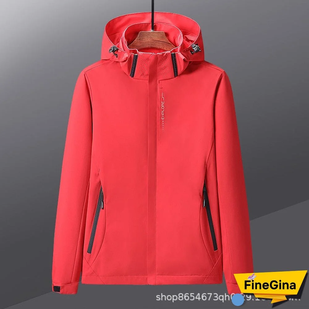 Men Women Windproof Waterproof Outdoor Sports Jacket Spring Autumn Thin Windbreaker Male Female Climbing Hiking Cycling Jackets
