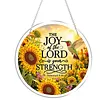 Diamond Painting Acrylic Single-Sided Drill Sunflower Bible Verse Sign Pendant for Home Decor