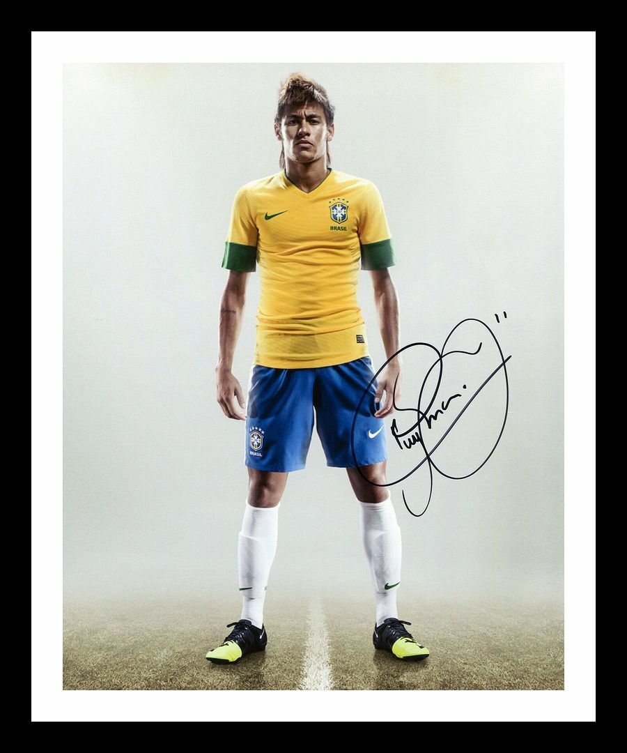 Neymar Jr Autographed Signed & Framed Photo Poster painting 1
