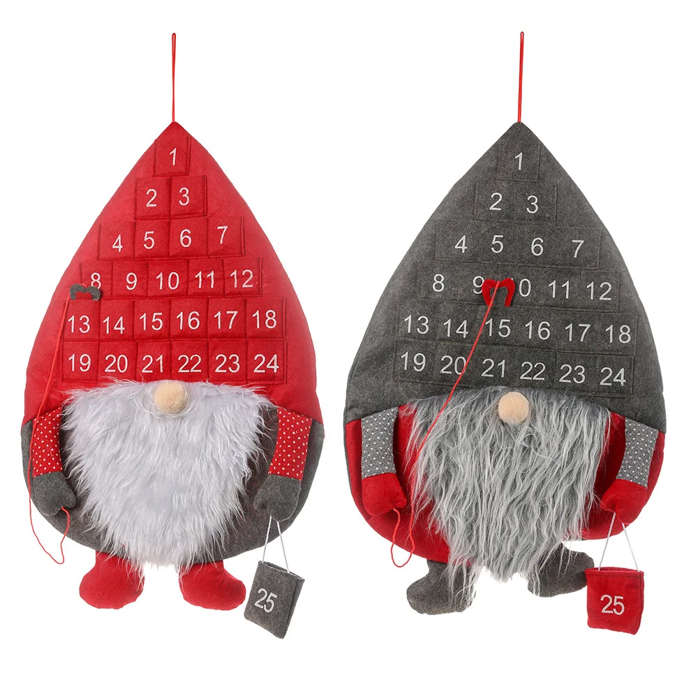 New creative fun felt santa claus calendar decoration
