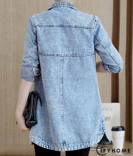 Denim Casual Shawl Collar Jacket | IFYHOME
