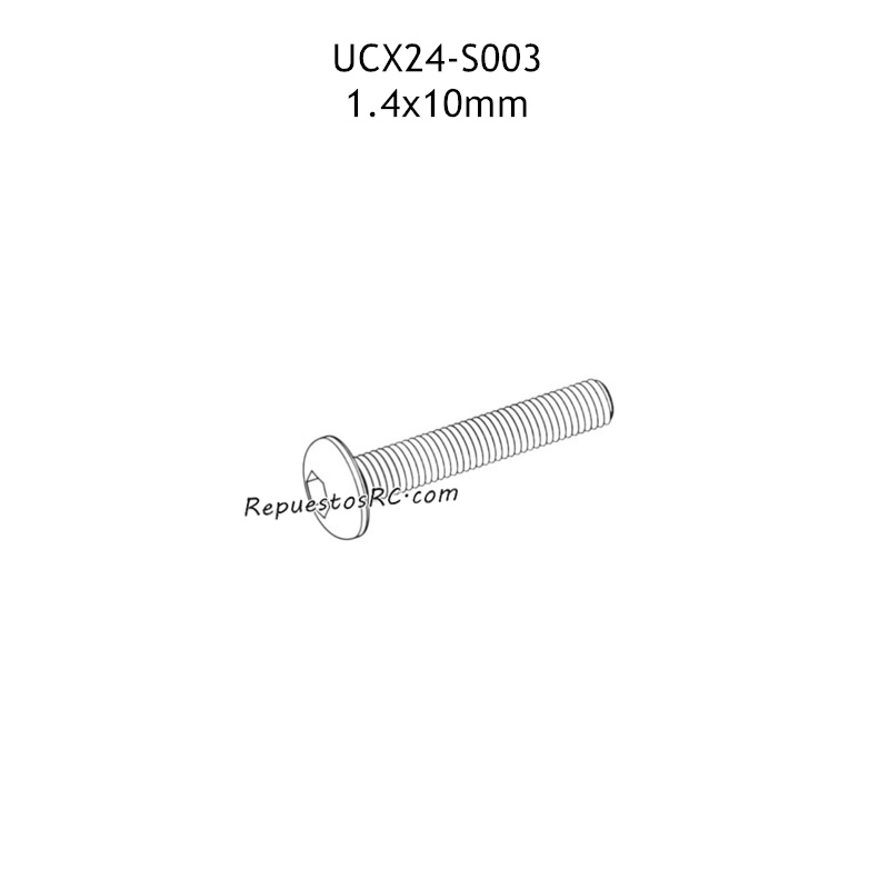 UDIRC UCX2401 Piezas 1.4x10mm Tornillo Hexagonal de Cabeza Cil&iacute;ndrica Para M&aacute;quinas UCX24-S003