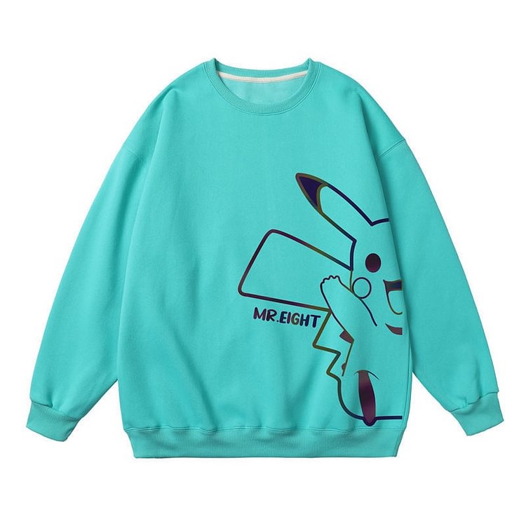 Pokemon Pikachu Reflective Pullover Sweatshirt weebmemes