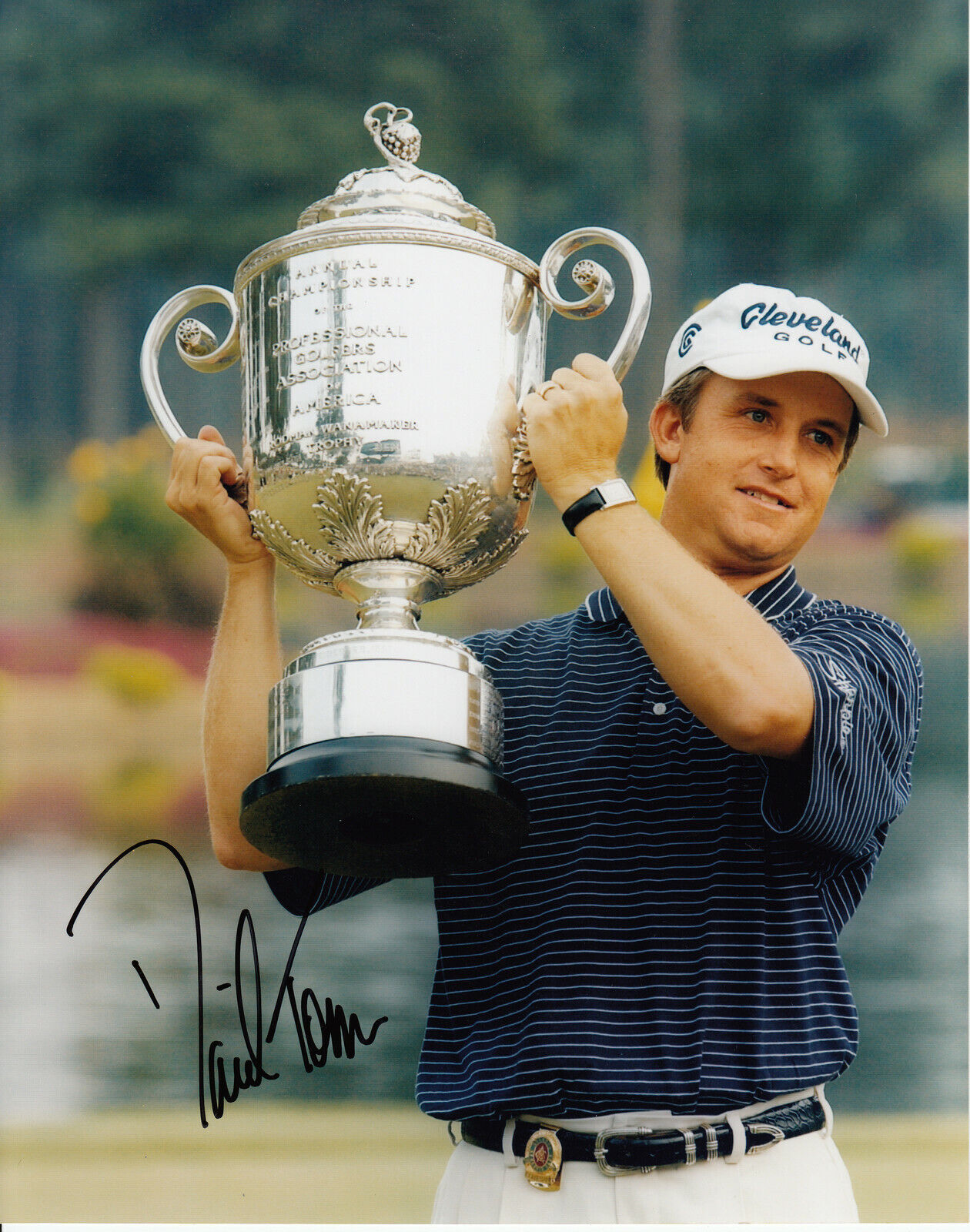 David Toms # 0 8x10 Signed Photo Poster painting w/ COA Golf 032419