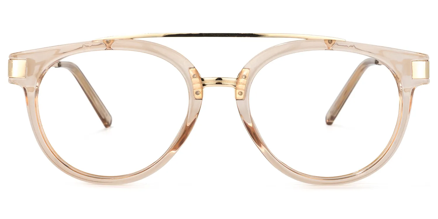 Rebekah Champagner-Gold Pilot Brille Champagner-Gold