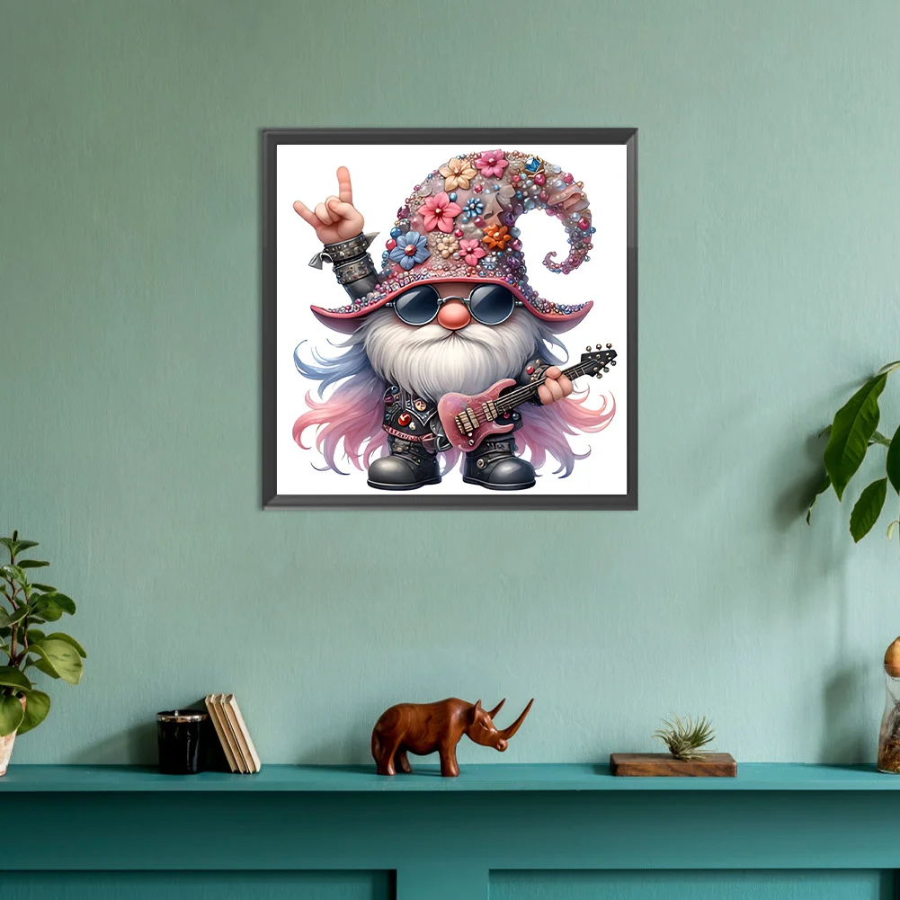 Diamond Painting - Full Round Drill - Guitar Gnome(Canvas|30*30cm)