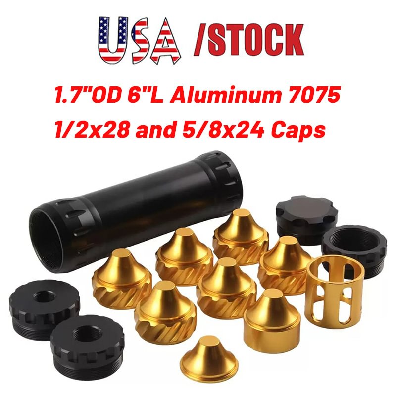 1.73''OD 6''L Aluminum 7075 Metric Solvent Trap Fuel Filter Napa 4003 with 6x Spiral Cups, Skirtless Cup 1/2x28 and 5/8x24 Caps