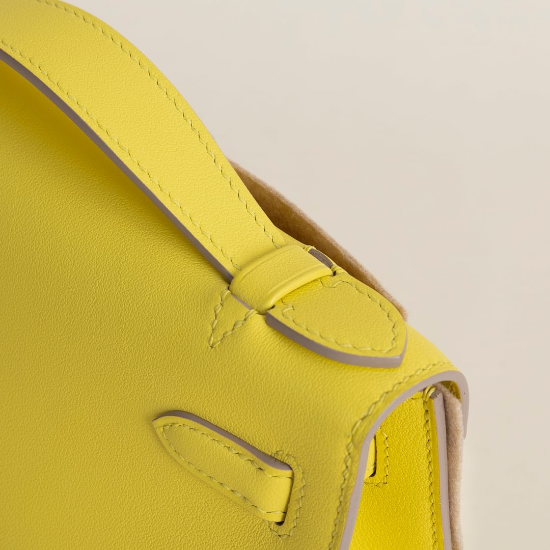 Kelly pochette Swift 9R Lime PHW