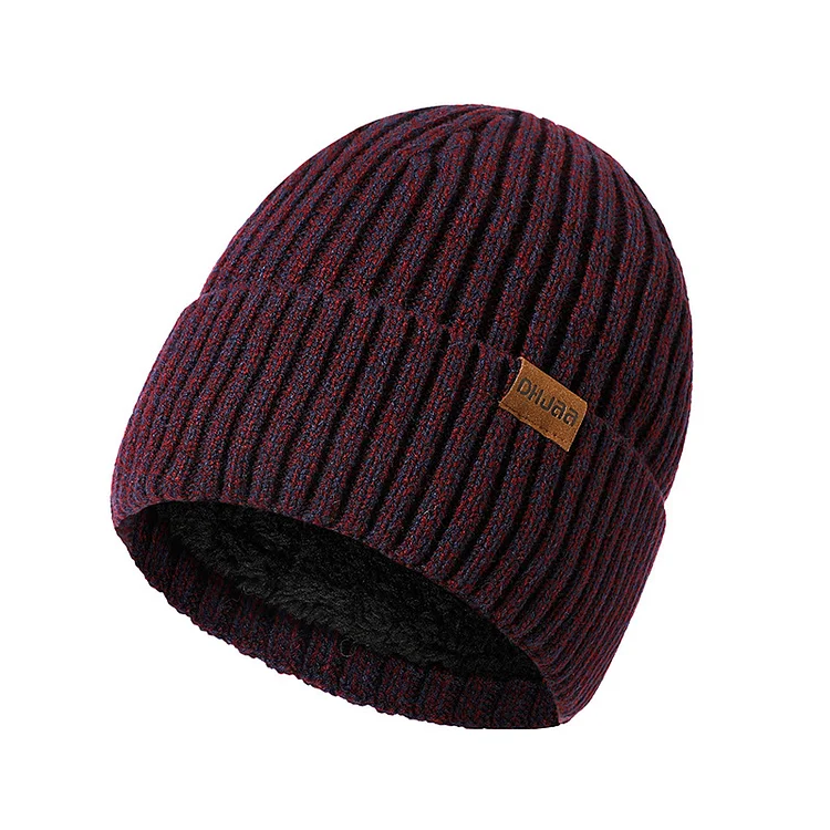 BrosWear Warm Fleece Twist Wool Hat