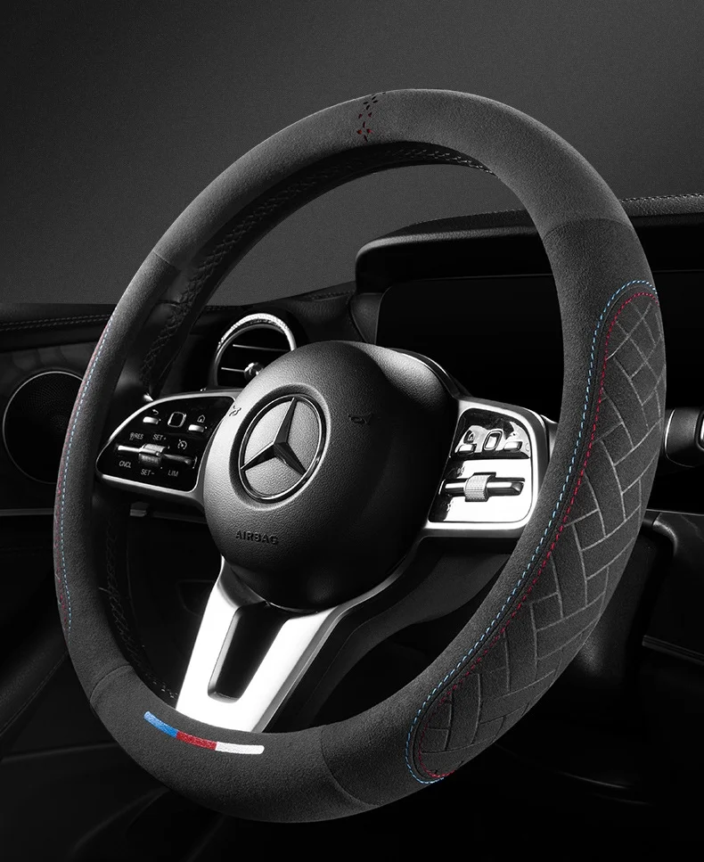 Car cold and antifreeze suede steering wheel cover
