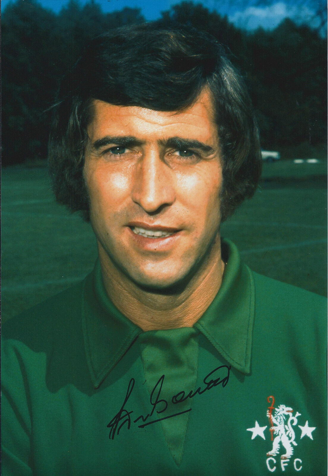 Peter BONETTI SIGNED Autograph 12x8 Photo Poster painting AFTAL COA Chelsea GOALKEEPER The Cat