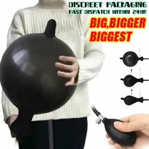 pornhint Pornhint EXTRA-HUGE-INFLATABLE-Male-Prostate-ANAL-BUTT-PLUG-Dildo-Bead-MEN-WOMEN SEX-