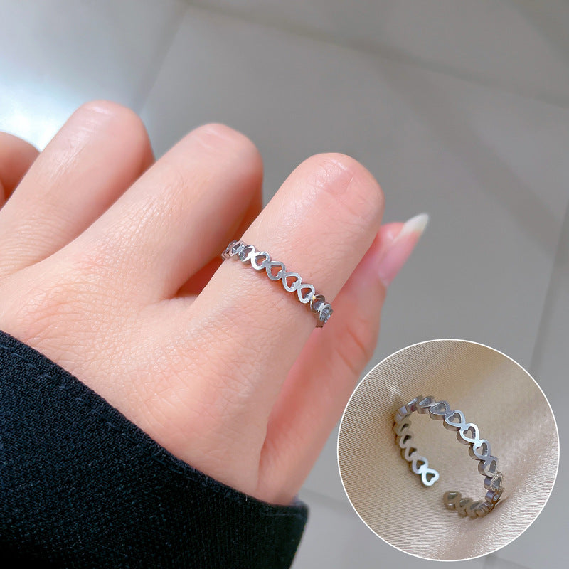 Unisex Cute & Edgy Crown Titanium Steel Polishing Rings