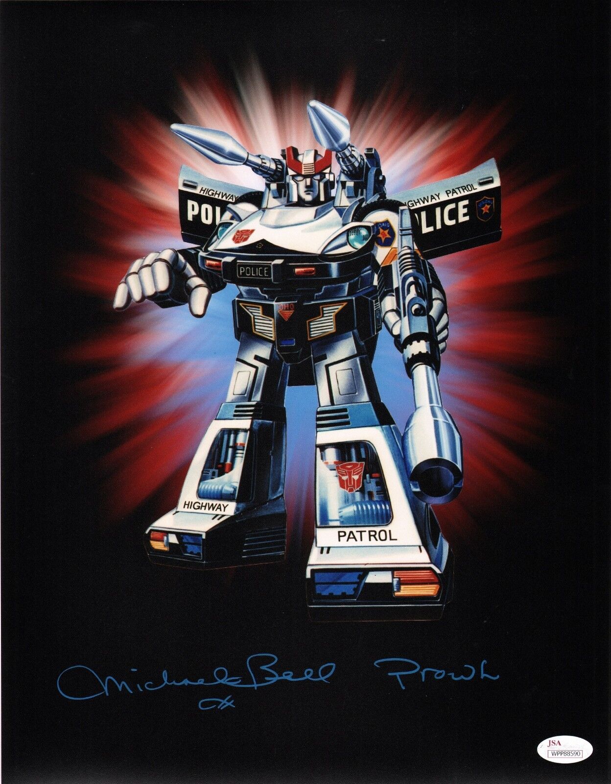 MICHAEL BELL Authentic Hand-Signed TRANSFORMERS ~ PROWL