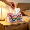 DIY Diamond Painting Tissue Box Large Capacity Resin Diamond Tissue Storager Multi-Use for Daily Office Work Outdoors Leisure Occasions (Butterfly)