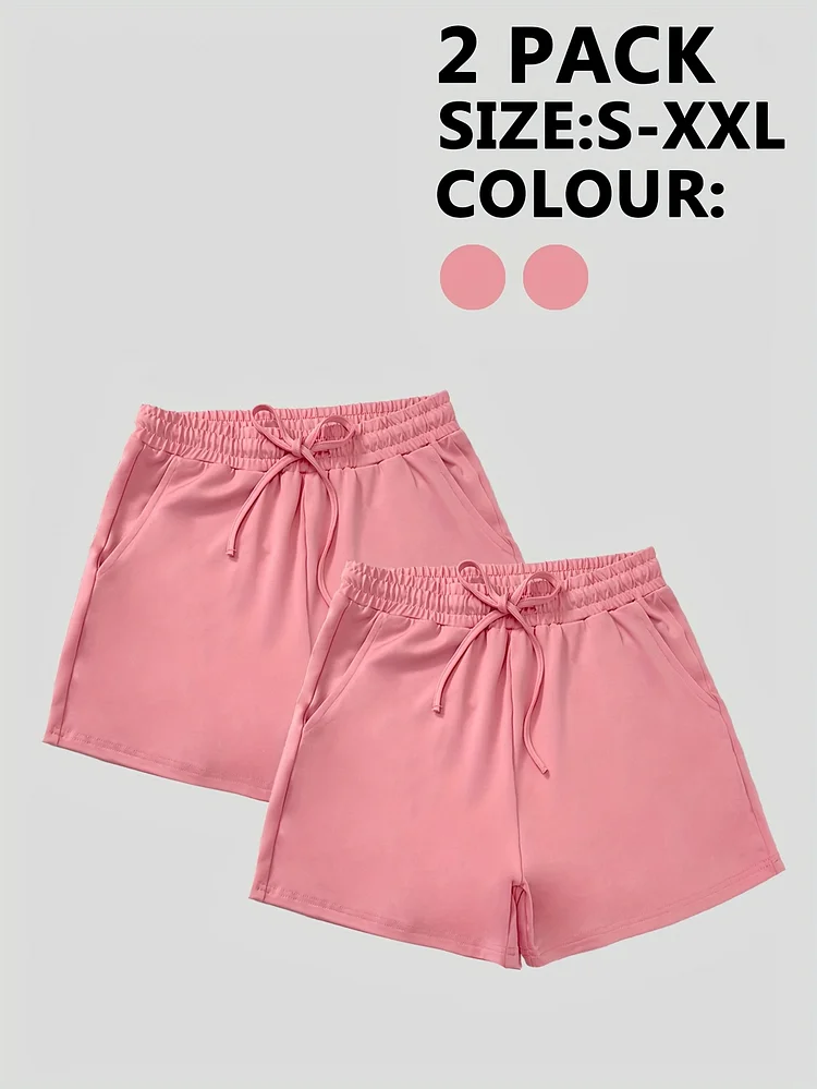 Women's Fashion Summer Versatile Comfortable Casual Shorts Two-Piece Set