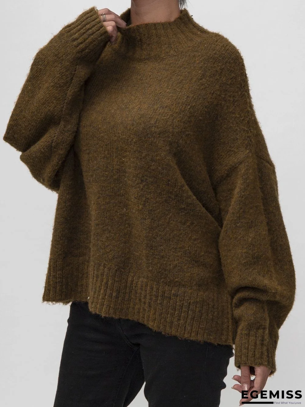 Brown Knitted Sweater | EGEMISS