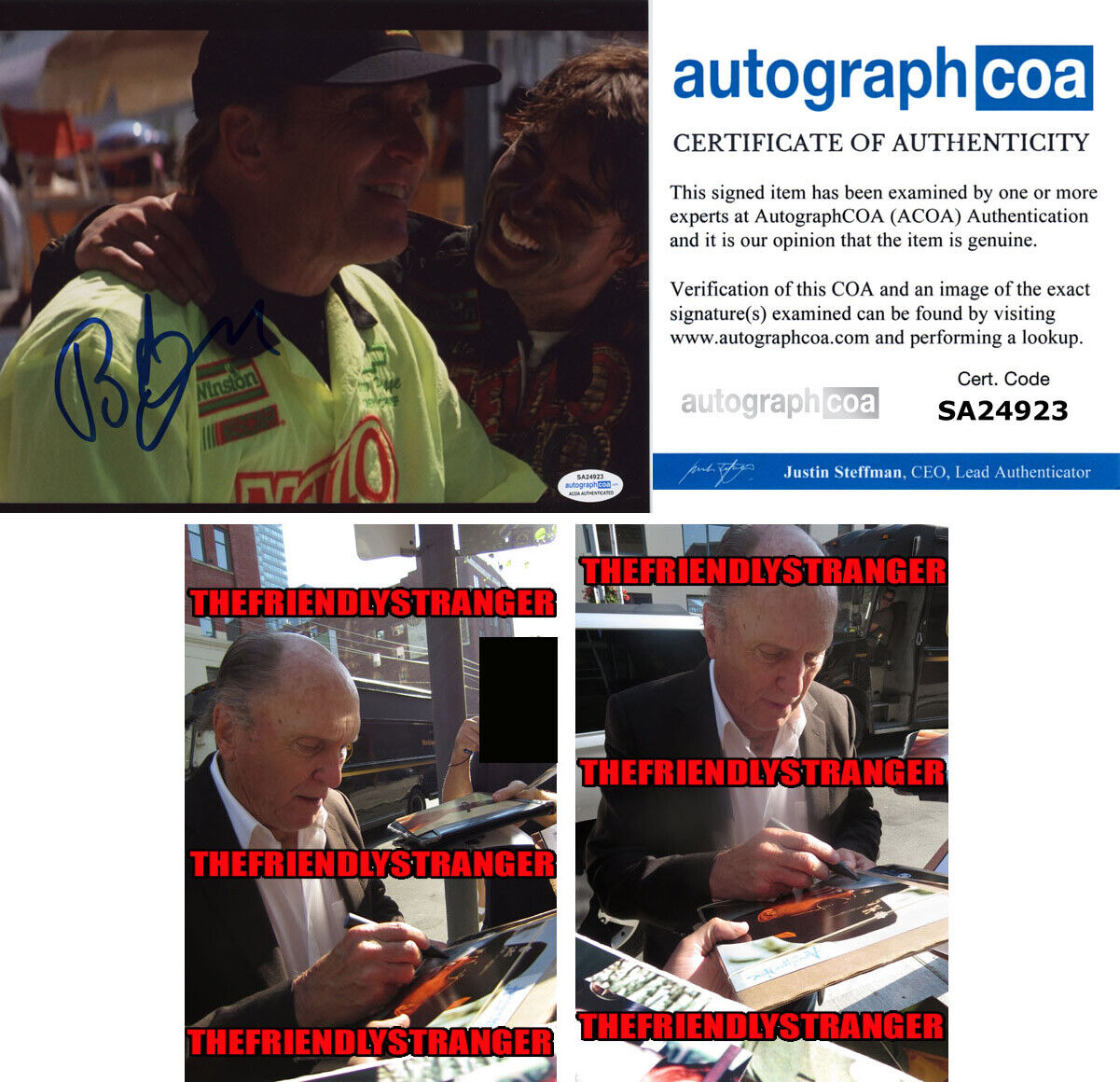 ROBERT DUVALL signed Autographed DAYS OF THUNDER