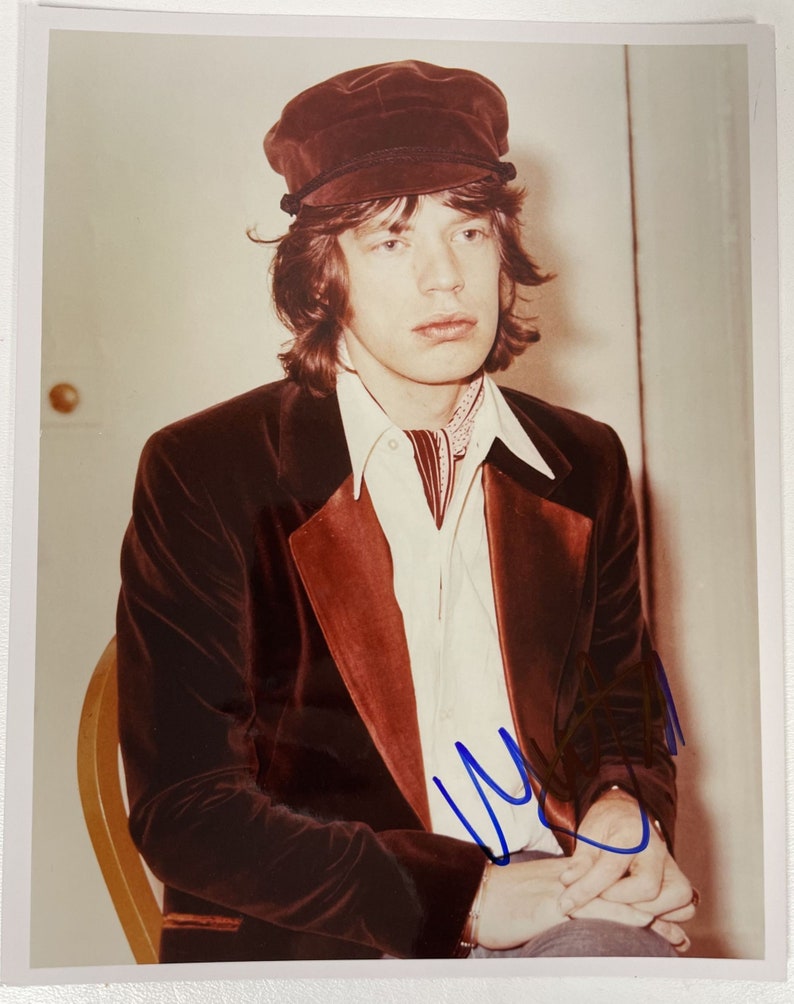 Mick Jagger Signed Autographed Glossy 8x10 Photo Poster painting - COA Matching Holograms