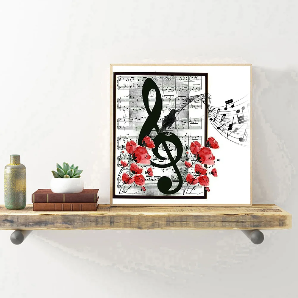 Diamond Painting - Full Round Drill - Music Notes(35*35cm)