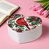 Cardinal DIY Diamond Painting Heart-Shaped Jewelry Box Decorative Storage Case