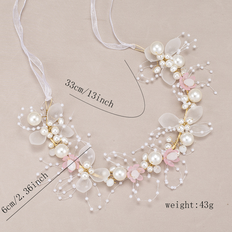 Elegant Bridal Pearl Headband - Korean Style Wedding Hairpiece