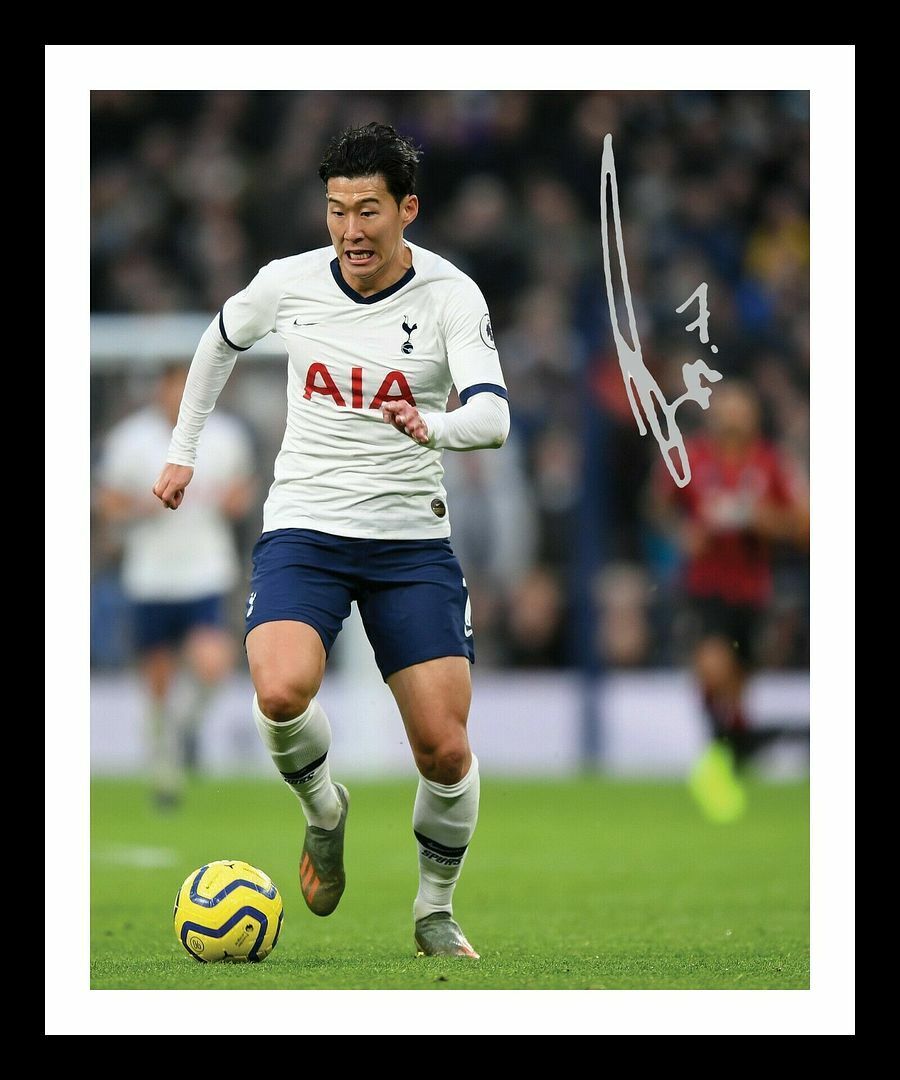 Son Heung-Min - Tottenham Hotspur Autograph Signed & Framed Photo Poster painting 3