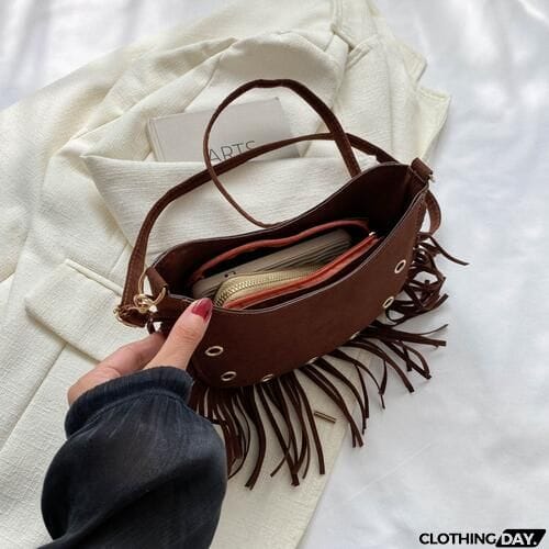 Fringe Detail Crossbody Bag