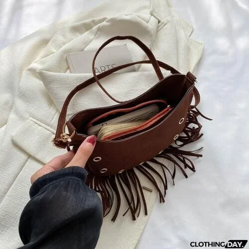 Fringe Detail Crossbody Bag