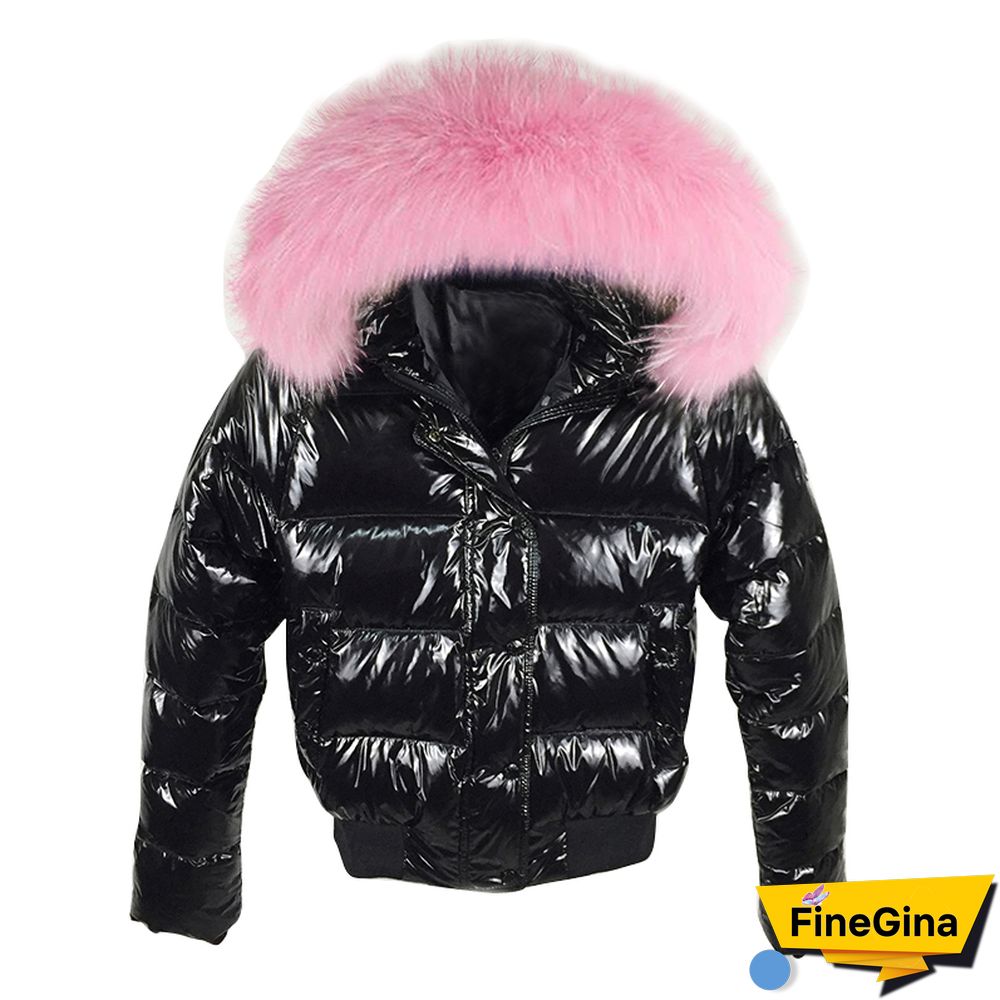 Fashion Black Waterproof Winter Jacket Women Big Fur Hooded Down Parkas Female Jacket Coat Slim Warm Winter Outwear New