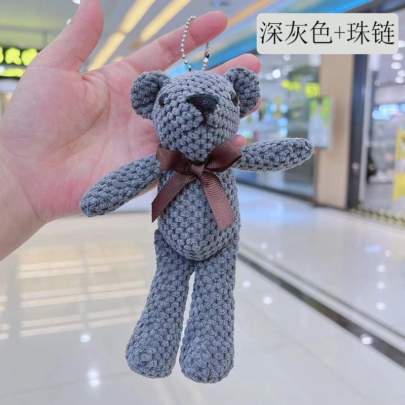 Chattering Net Red Teddy Bear Doll Luggage Plush Doll Schoolbag Bag Pendant Bear Pendant Doll