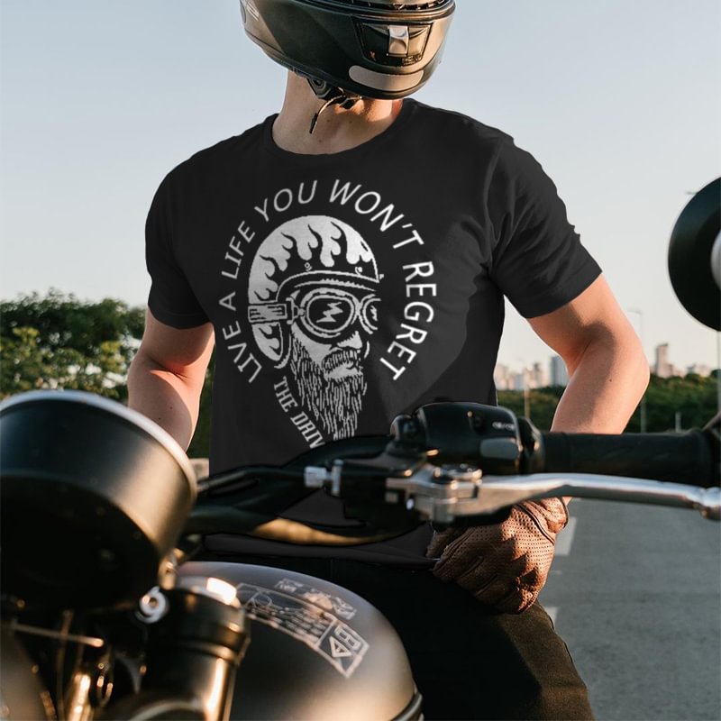 UPRANDY Live A Life You Won't Regret Printed Men's T-shirt -  UPRANDY