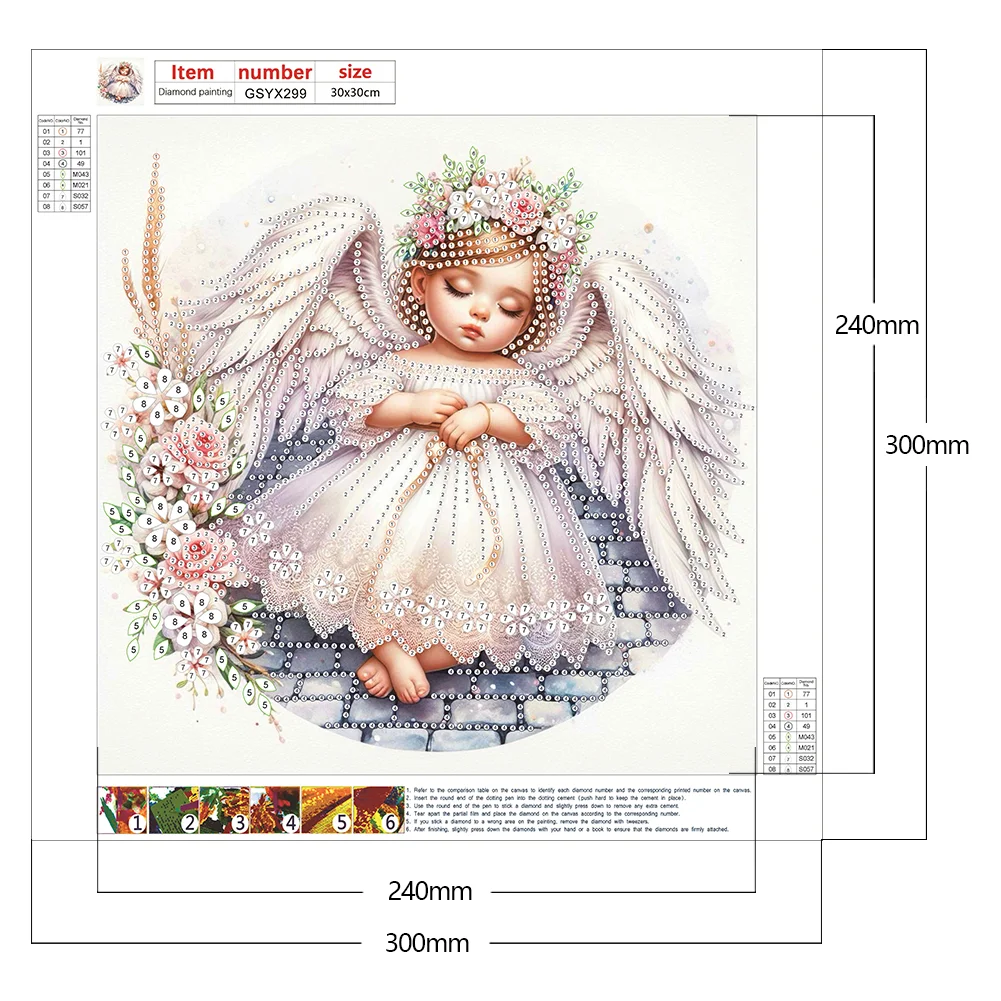 Special Shape Diamond Painting 30*30cm - Angel Child