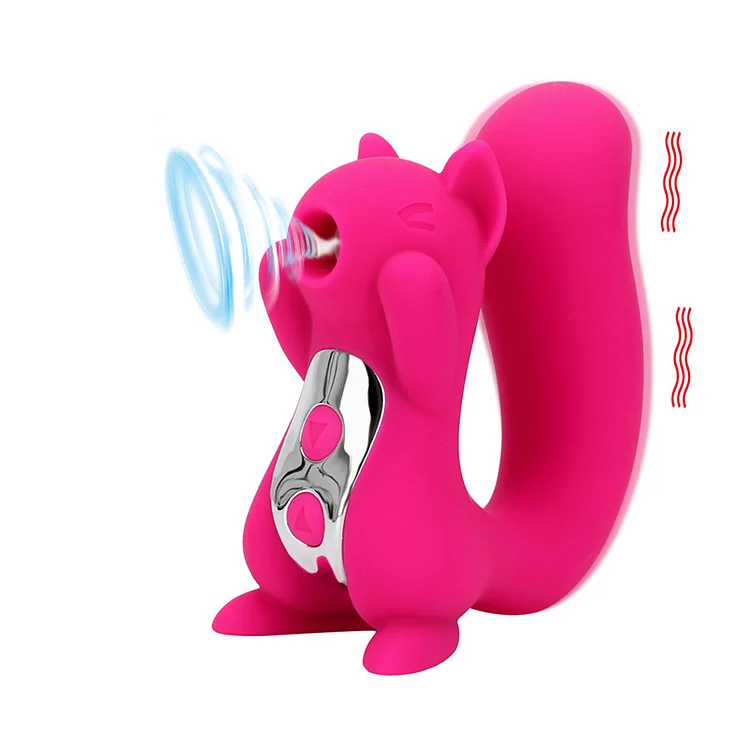 Squirrel sucking vibrator female masturbator
