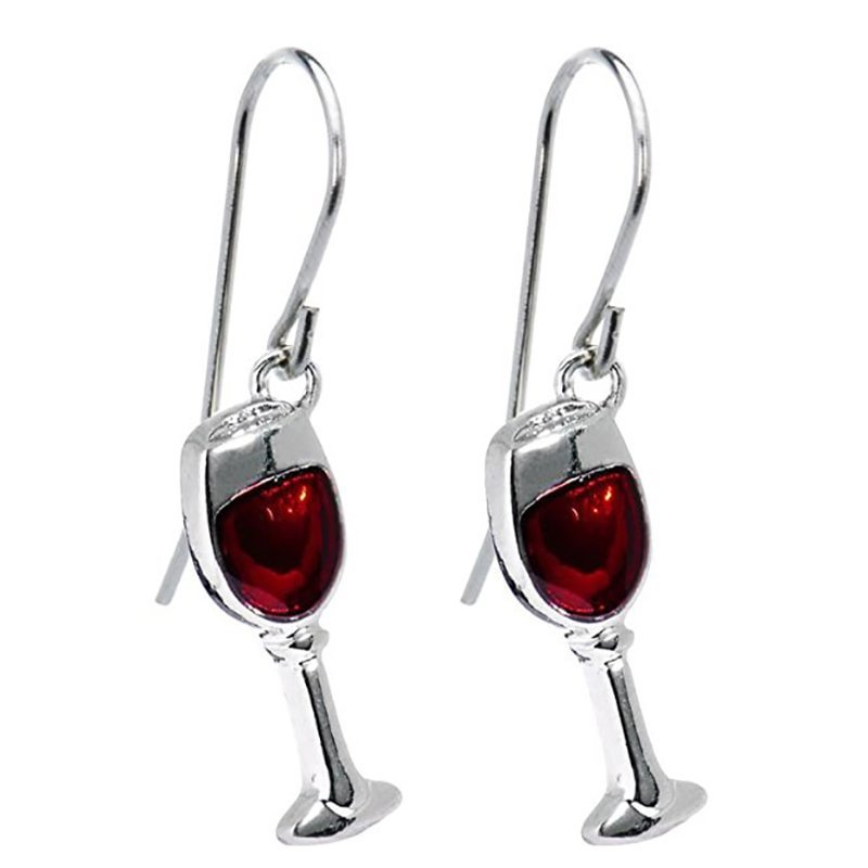 Innovative Wine Cup Party Banquet Wedding Earrings
