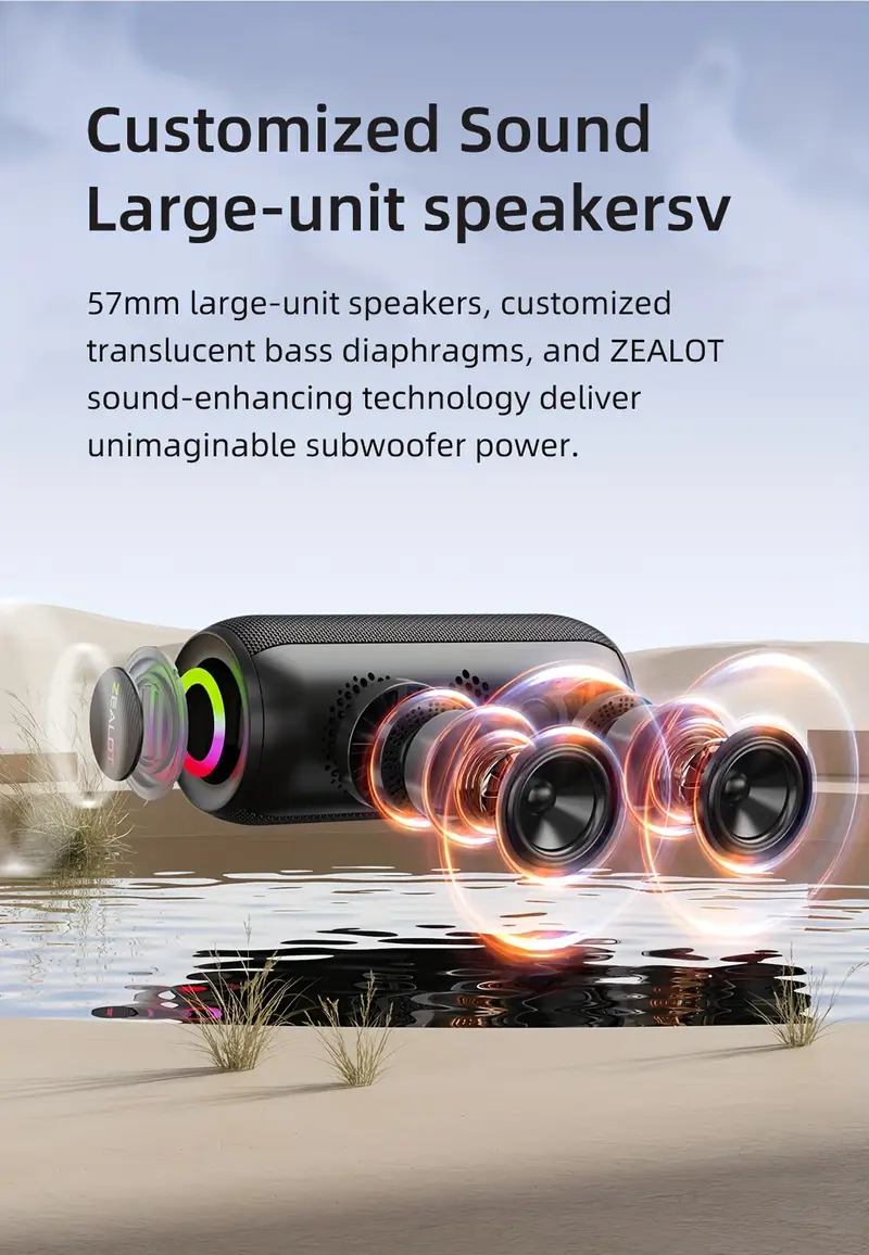 2024 new style portable subwoofer wireless speaker hifi dual pairing 3600mah battery 16 hours playtime loud stereo charging cable connect with mobile phone tablet tv Product details 2