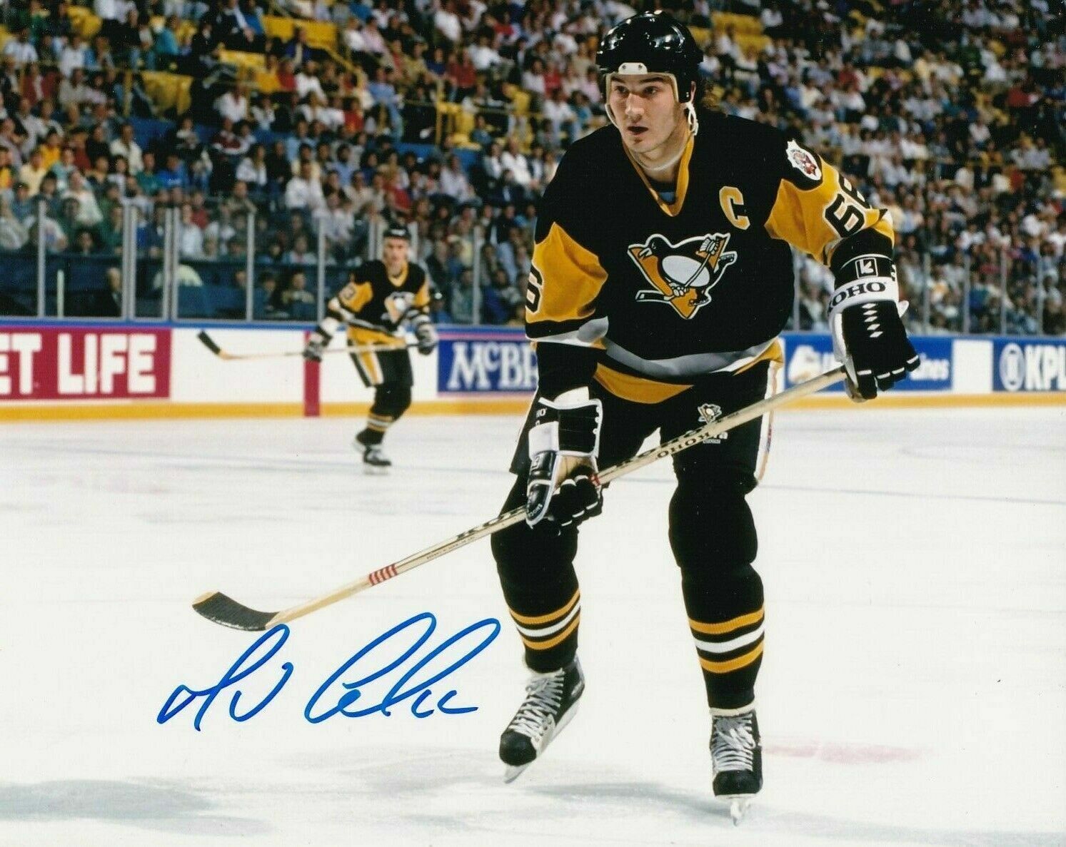 Mario Lemieux Autographed Signed 8x10 Photo Poster painting ( Penguins HOF ) REPRINT ,