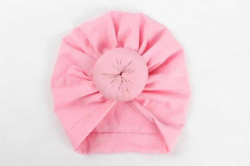 2019 Children Accessories Newborn Toddler Kids Baby Boy Girl Turban Cotton Beanie Hat Winter Warm Soft Cap Solid Knot Soft Wrap