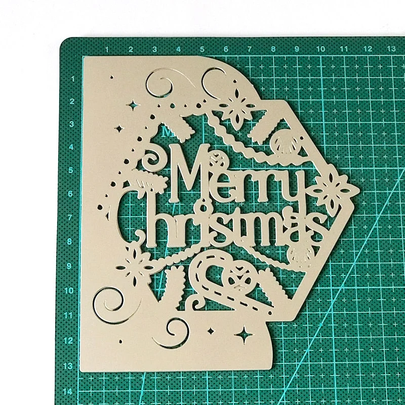 Metal Cutting Dies Christmas Border Knife Die Mold Stencils for Craft Scrapbook Greeting Card Making Decorative Die Template